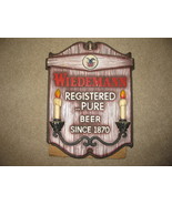 Wiedemann beer sign from the 80&#39;s plastic rustic look some wear ex condi... - $14.99