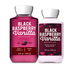 Bath &amp; Body Works Black Raspberry Vanilla Body Lotion + Shower Gel Duo Set - $31.95
