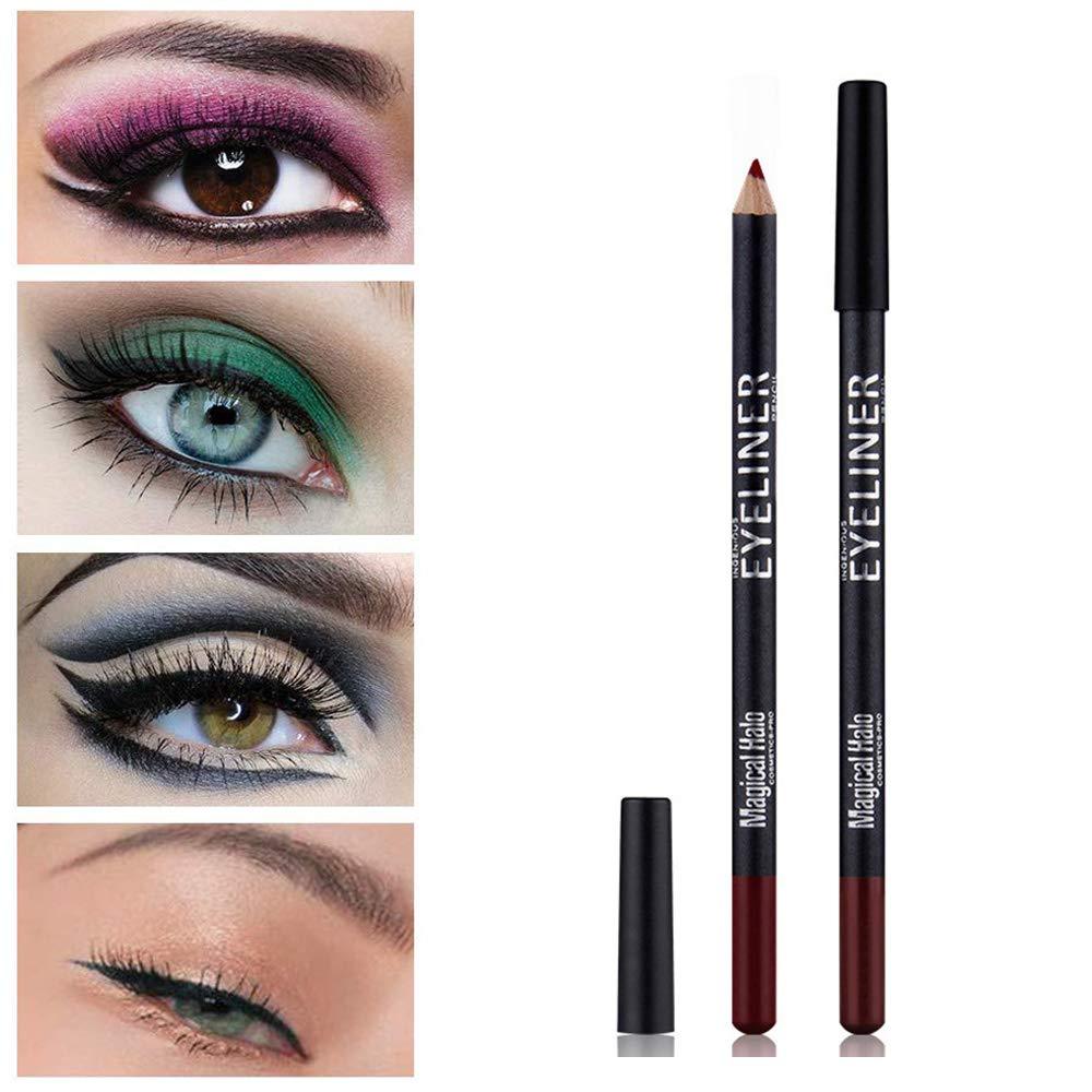 Eye Liner Pencil Set 12 Assorted Colors Natural Matte Long Lasting