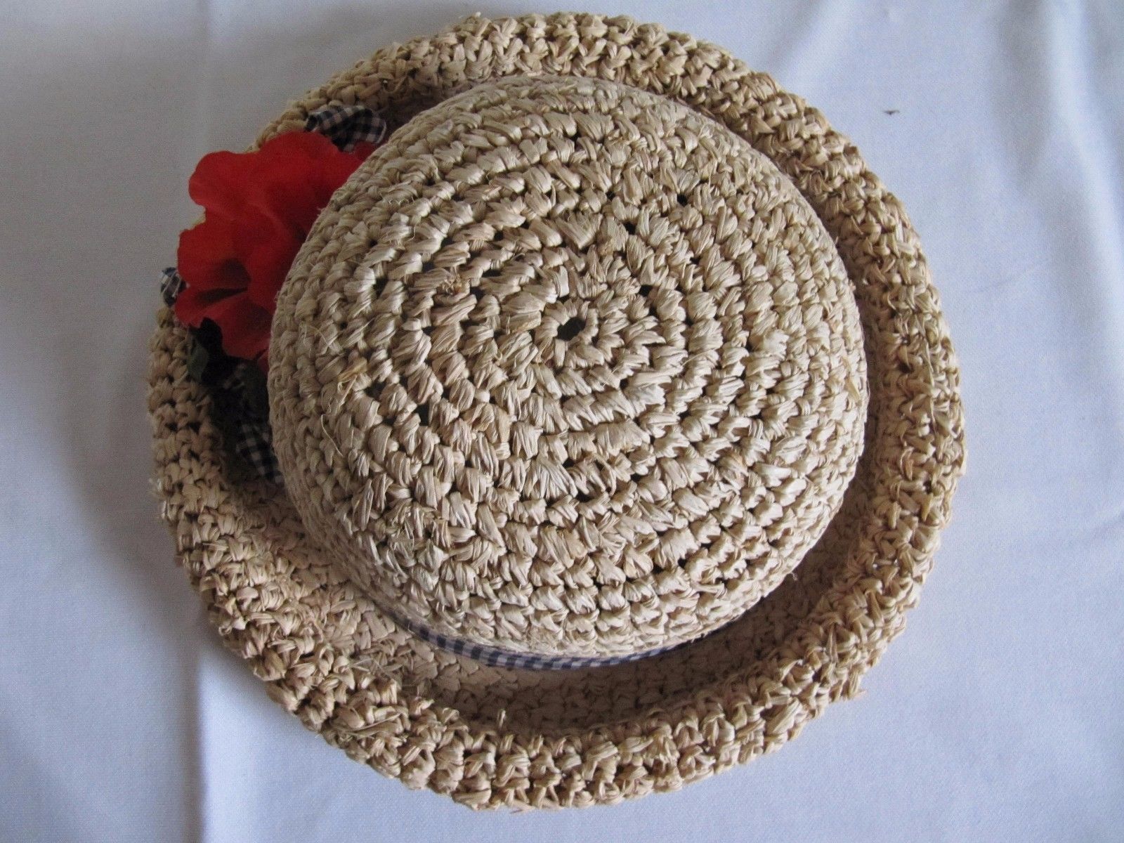 LADIES STRAW HAT ROLLED BRIM NATURAL FIBER BEACH CRUISE VACATION 20