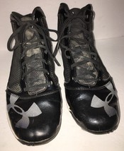 Under Armour Mens Baseball Cleats Size 12-#1235296-001-Blk/Wht SHIPS N 24 HOURS - $42.45