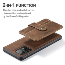For Samsung Galaxy S23 S22 Ultra Leather Wallet Magnetic back Case Cover - $56.84