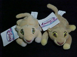 8" Disney Simba and Nala Mini Bean Bags Plush Toy With Tags The Lion King  - $24.74