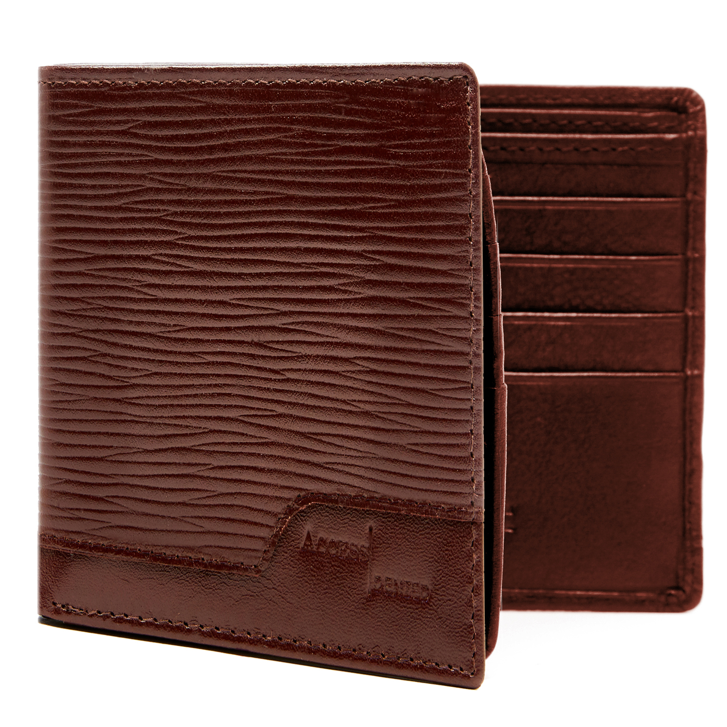 Men's Leather Wallets Bifold Wallet With Flip Id