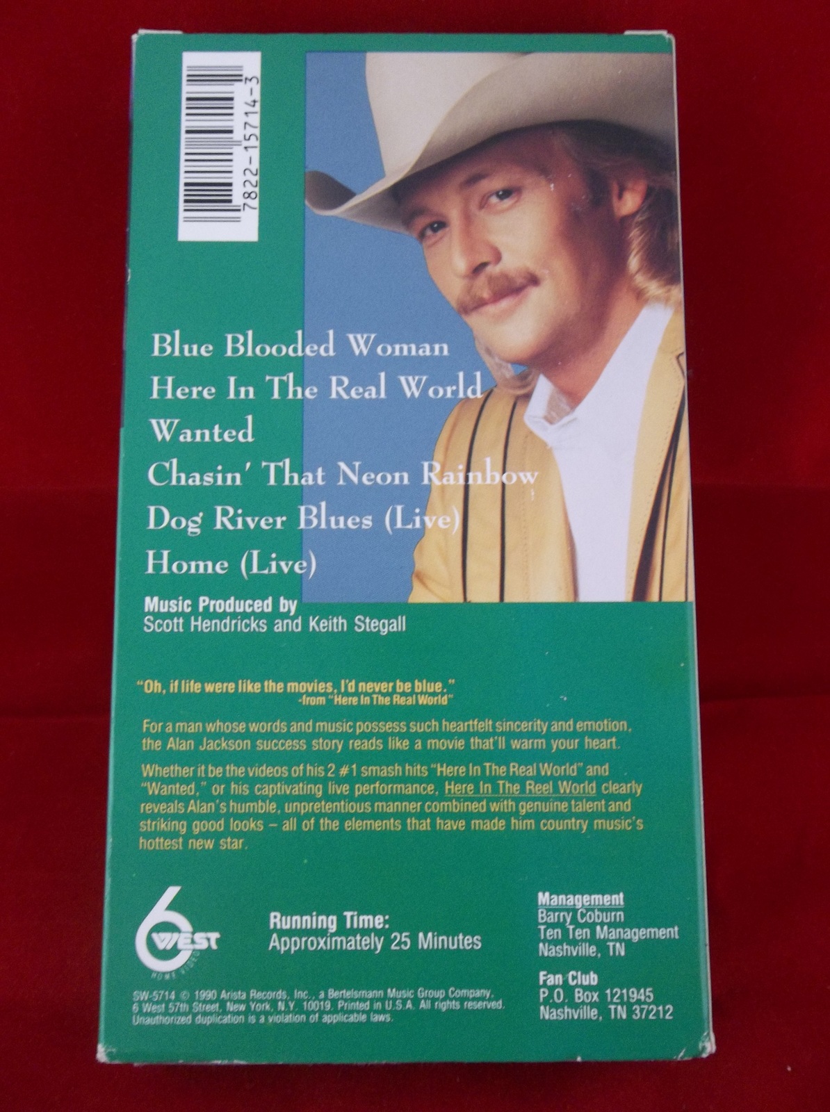 Alan Jackson Here In The Reel World 1990 Country Music VHS - VHS Tapes