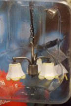 1 Pcs Dollhouse Miniature Metal Electric Light Chandelier 1:12 1 inch sc... - $90.00