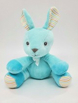7&quot; RASHTI Magic Years Blue Bunny Rabbit Plush Easter Stripes Lovey Baby ... - $14.99