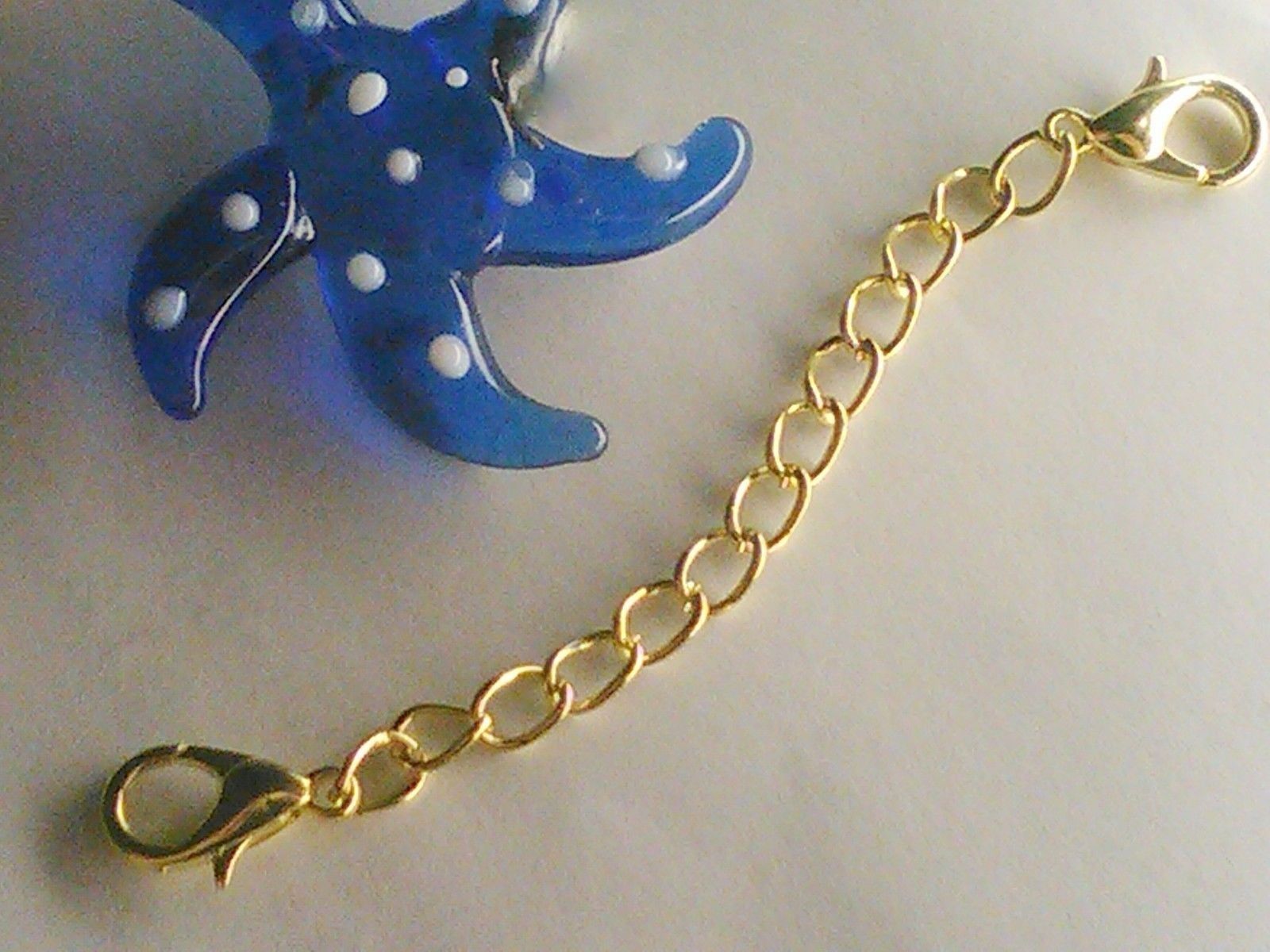 1 INCH GOLD DOUBLE LOBSTER CLAW CLASP NECKLACE BRACELET EXTENDER