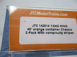 Jacksonville Terminal Company # 142014 Yang Ming 40' Container Chassis N-Scale image 4