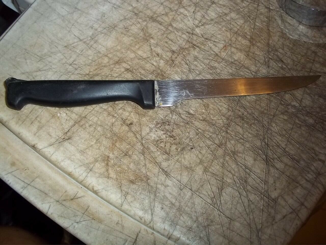 TRISTAR LIFETIME CUTLERY JAPAN 95/8" LONG STEAK KNIFE BLACK HANDLE