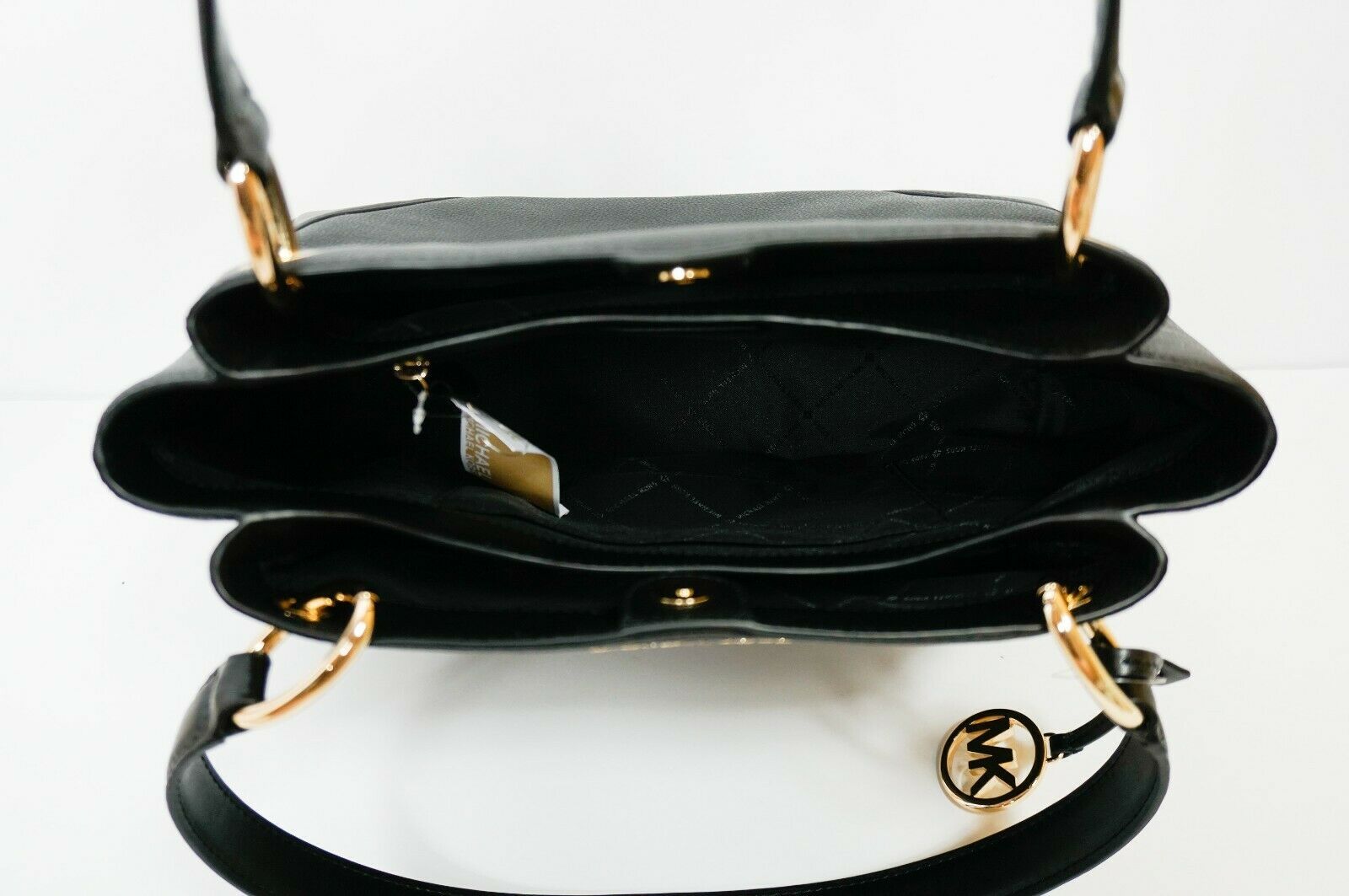 mk nicole medium leather shoulder bag