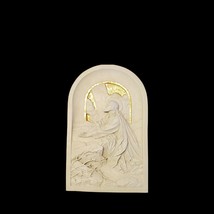 Resin Art Wall Plaque Jesus at Gethsemane Arched Bas Relief FREE SHIP Go... - $65.00