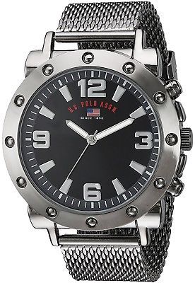 U.S. Polo Assn. Men's Quartz Metal And Alloy Casual Watch, Color:Black (Model: