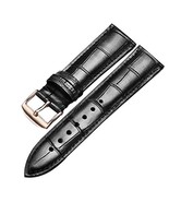 Leather Watch Band Watch Strap Wrist Replacement Rose Gold Pin Buckle 20... - $24.35