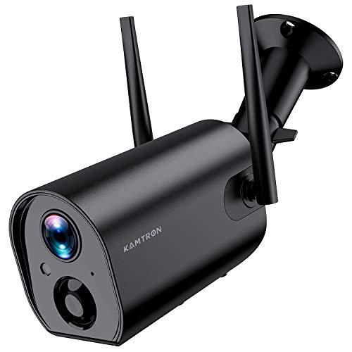 Wireless Outdoor Security Camera, KAMTRON Rechargeable Battery Powered