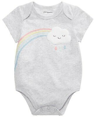 First Impressions WHISPY GRAY Baby Boy's Rainbow Cloud Bodysuit, US 6-9 Months