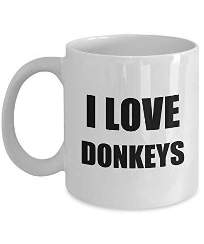 I Love Donkeys Mug Funny Gift Idea Novelty Gag Coffee Tea Cup 15 oz