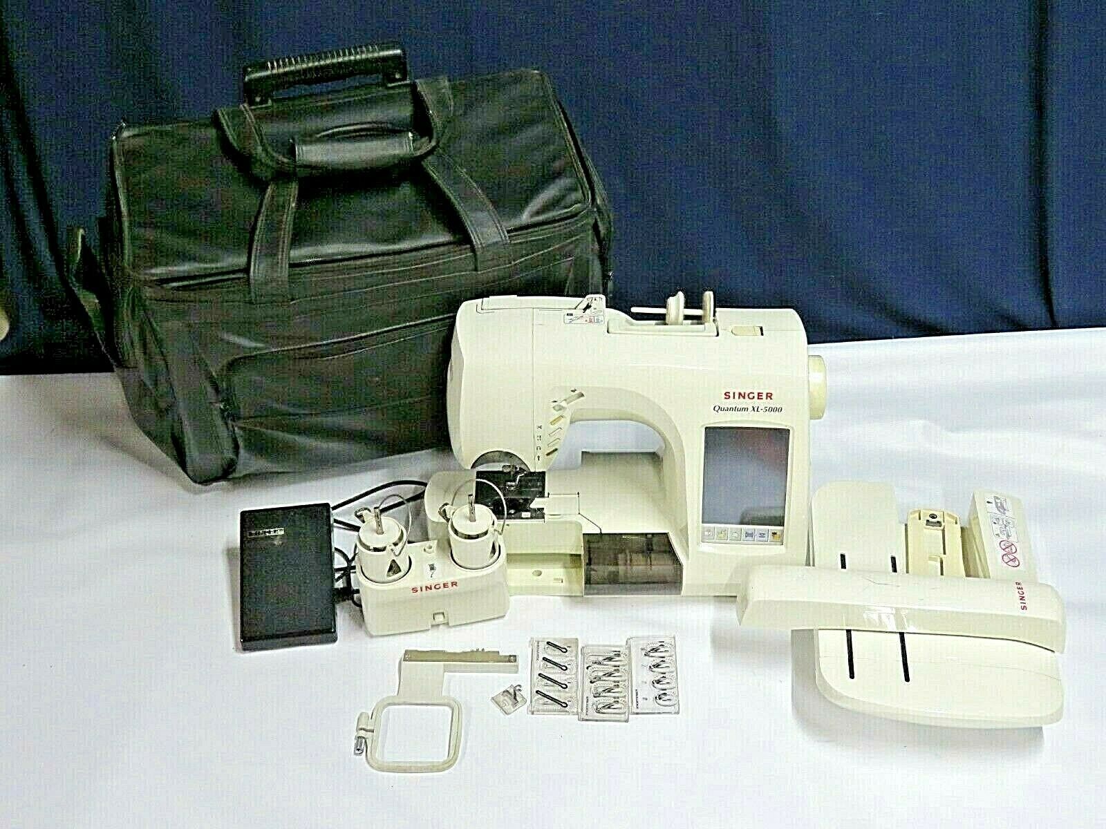 Singer Quantum XL5000 Computerized Embroidery Sewing Machine with Case