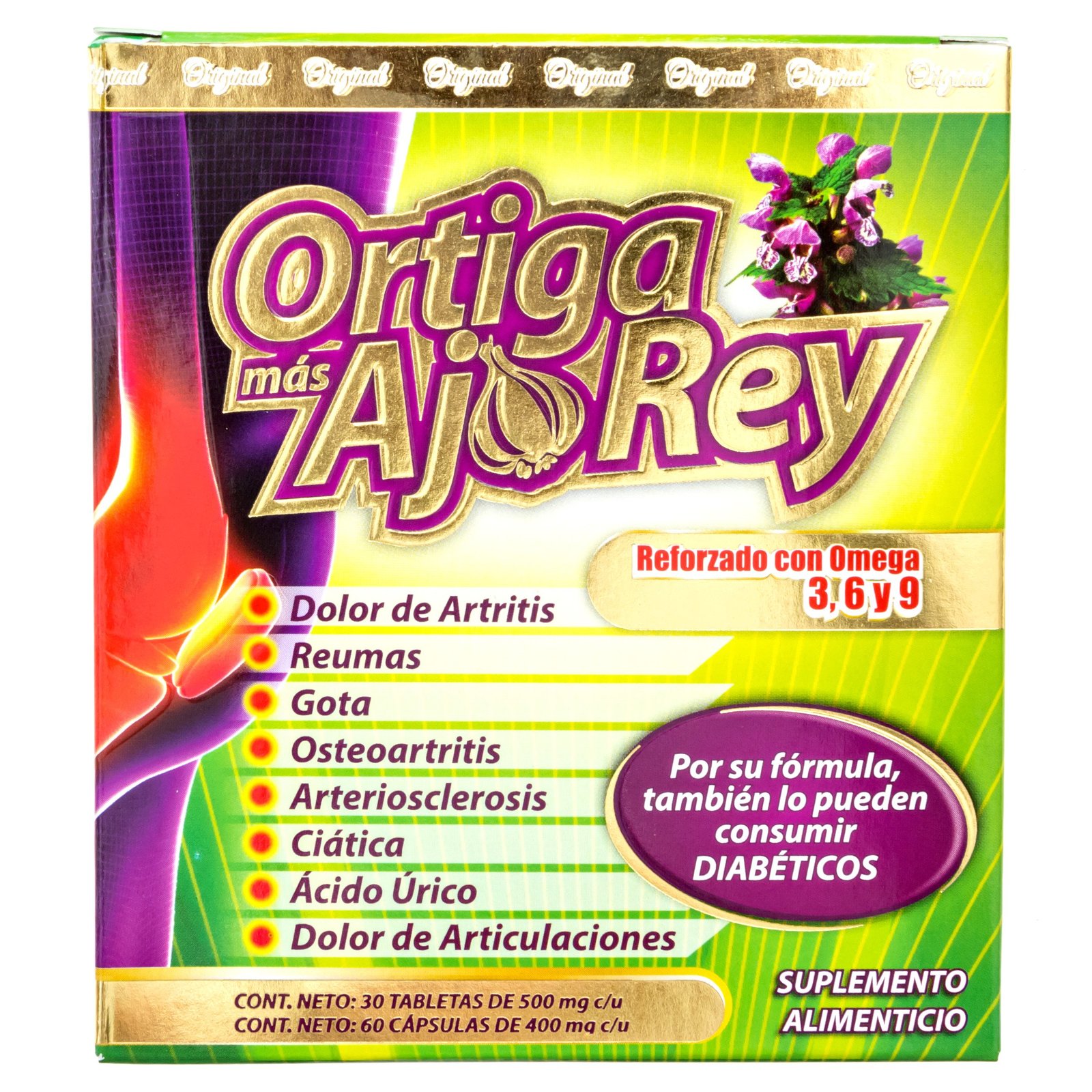 Ortiga Mas Ajo Rey with Omega 3, 6 y 9