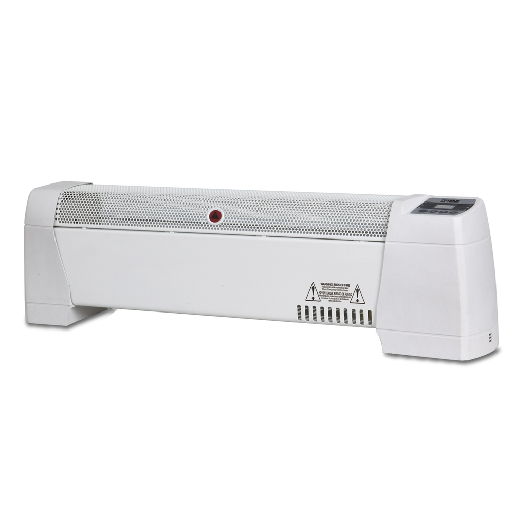 Optimus 30 in. Baseboard Convection Heater with Digital Display and Thermostat Portable