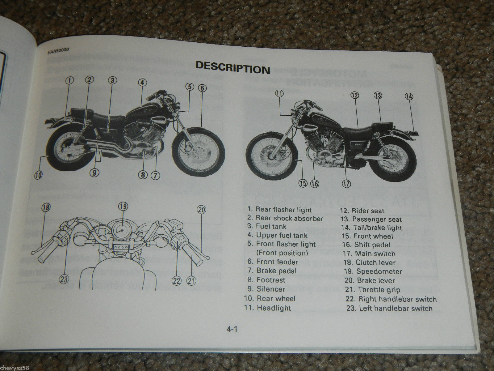 ... 1994 94 YAMAHA XV535S XV 535 VIRAGO OWNER OWNERS OWNER'S MANUAL ...