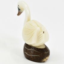 Hand Carved Tagua Nut Carving Swan Goose Bird Figurine Made in Ecuador image 3