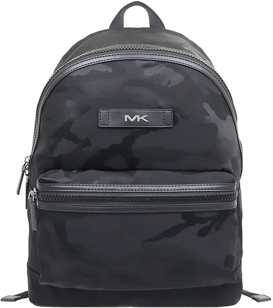 Michael Kors Kent Black Camouflage Nylon Jacquard Backpack 37S0LKNB2U $398 FS