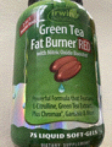 Irwin Naturals Green Tea Fat Burner Red With Nitric Oxide Booster 75 Gel... - $39.99