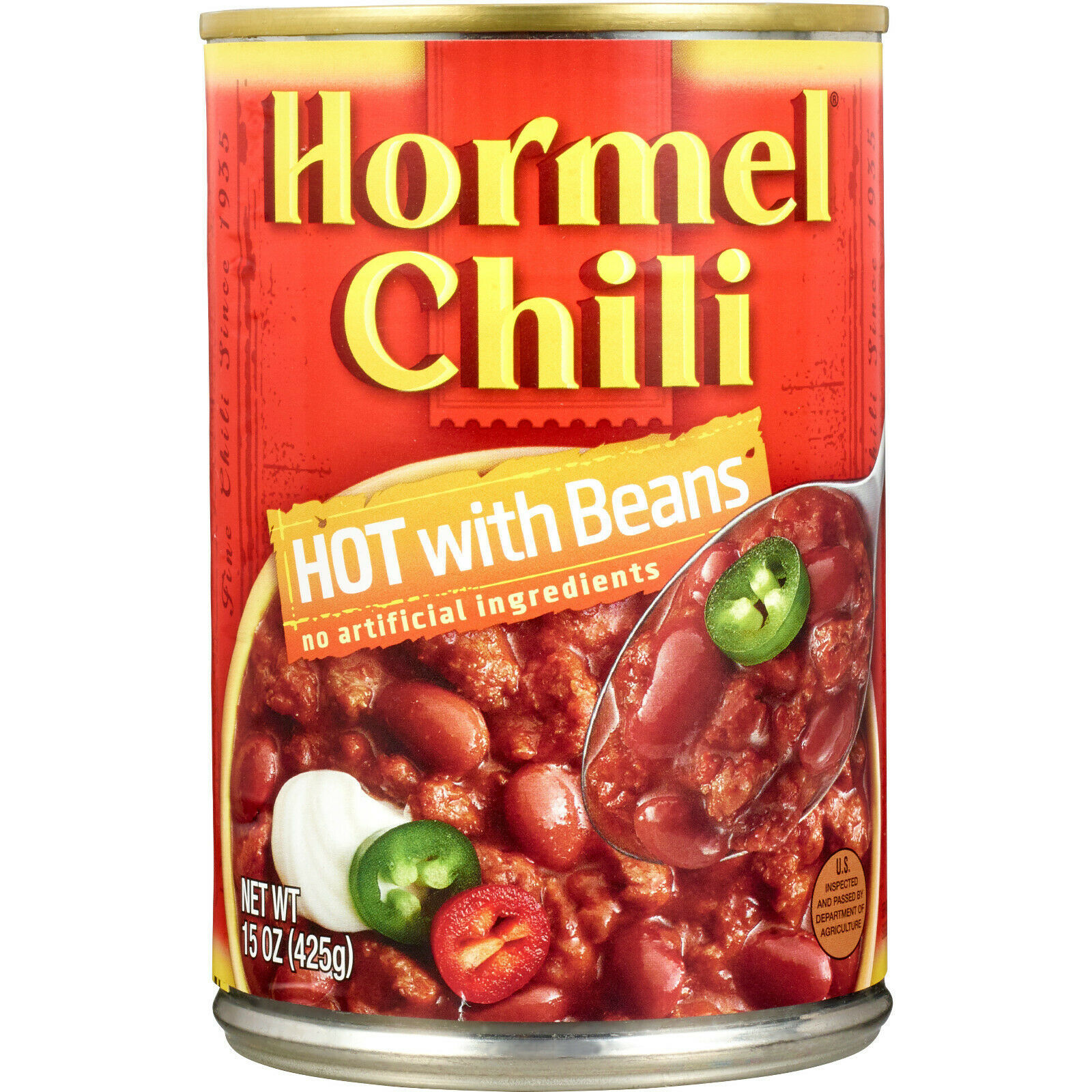 Primary image for 3 Cans Hormel Chili Hot with Beans 15oz *~* FAST FREE PRIORITY SHIPPING ! *~*