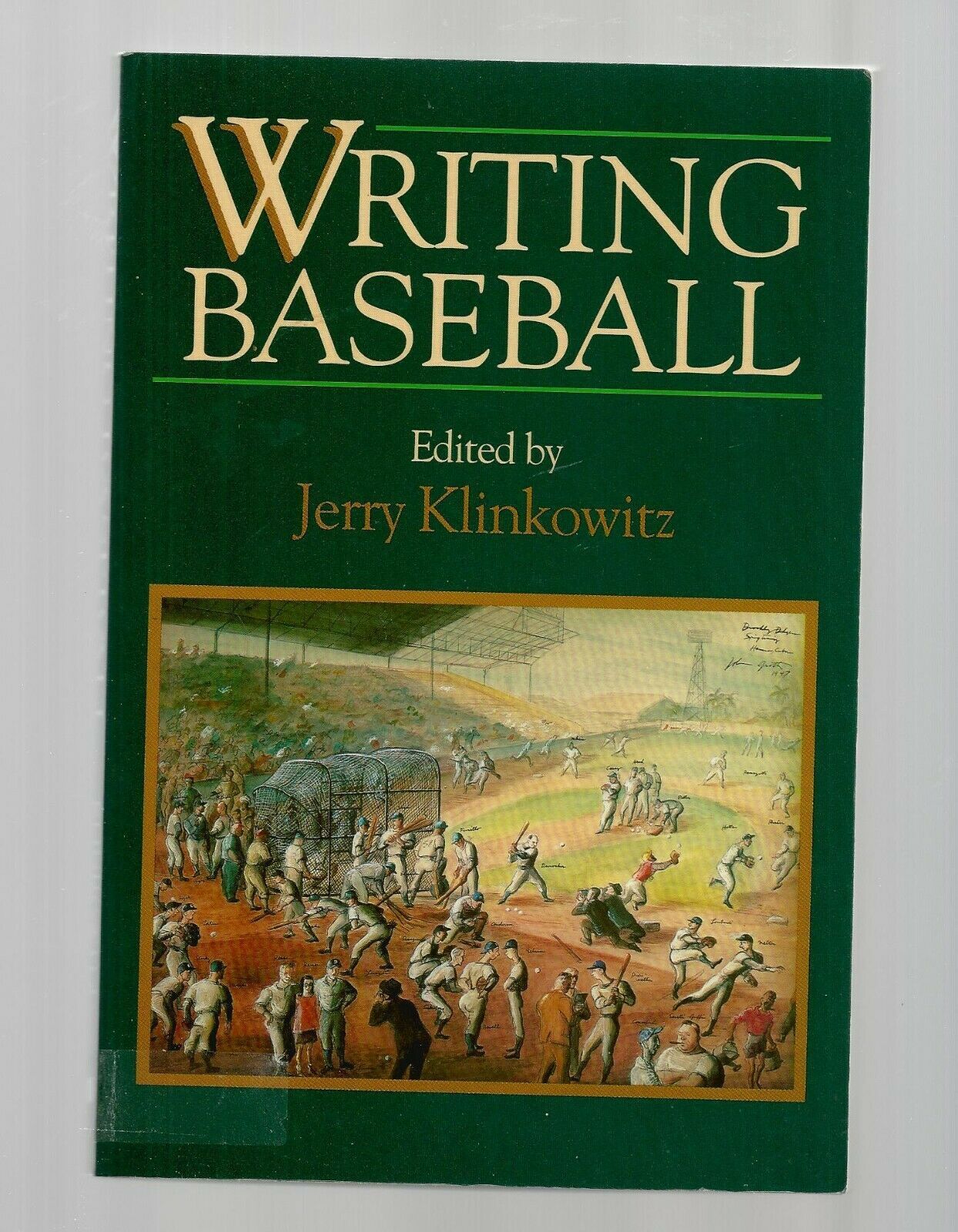 Baseball WRITING BASEBALL 1991 1ST PB Ex++ UNIVERSITY OF IL. PRESS