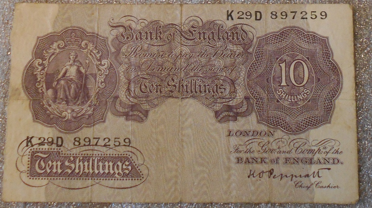 Primary image for Great Britain, Bank of England 10 Shillings Note, 1940-48, for Money-Collection