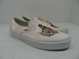 VANS Women&#39;s Authentic Textile Slip On Casual Shoe Pink/White Size 6.5M - $35.62