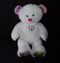 16 "construction white bear twinkle toes stuffed toy animal light - $18.50