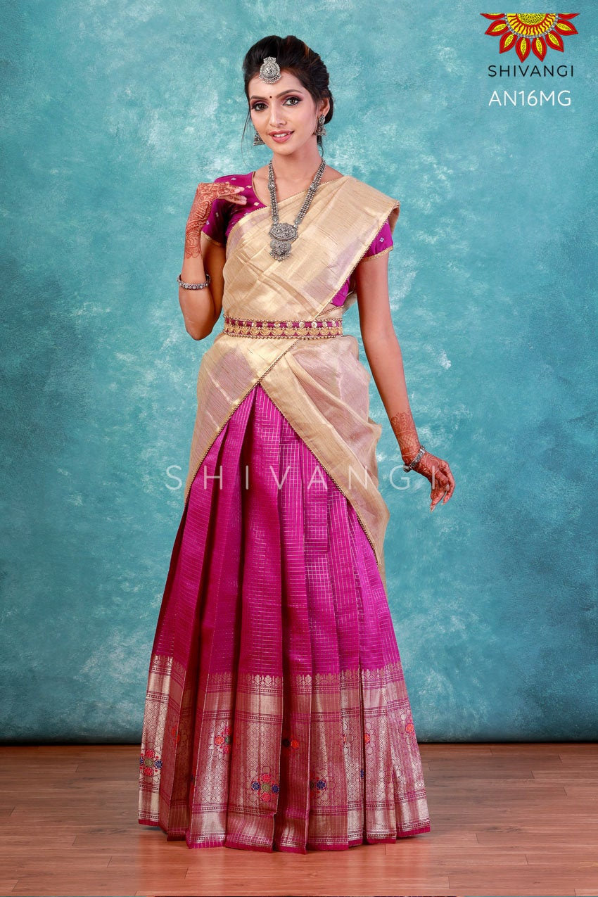 pattu pavadai for teenage girl