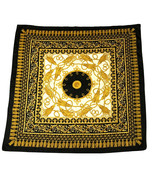 Black And Gold Tassel Ropes Scarf Handkerchief 34” - $31.79