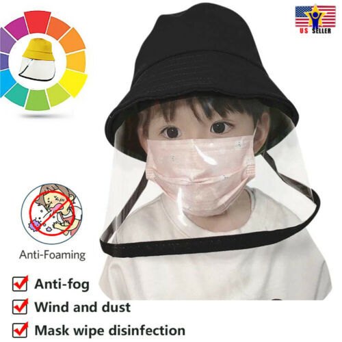 Diona J Protective anti spit dust fishing detachable bucket kid childs uv shield hat cap