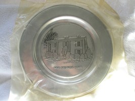 Wilton Armetrle Sam Rayburn House pewter 11" plate, dated 1975, orig packaging - $25.00