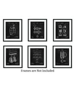 Gifts for Beer Lovers Drinkers - 6 Patent Art Prints (8x10) - Craft Brewer Bar - $19.95