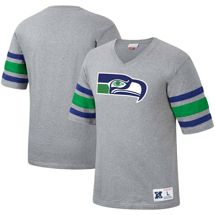 Primary image for Mitchell & Ness NFL mens XL Seattle Seahawks Post Season Run V-Neck Tee