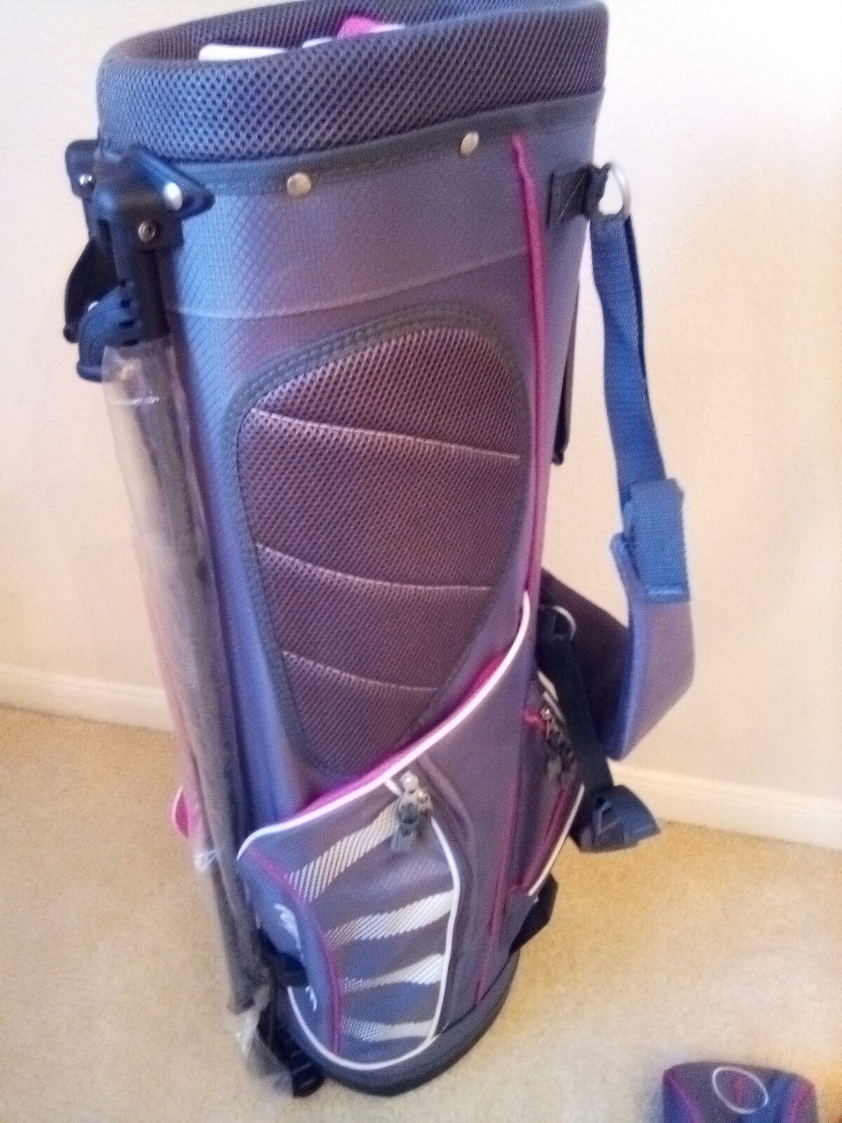 Woman's XL Top Flight Golf Club Bag Pink Grey Golf Club Bags