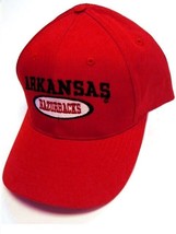 Arkansas Razorbacks NCAA Basic Solid Red Hat Cap Oval Logo Classic Snapback - $9.99
