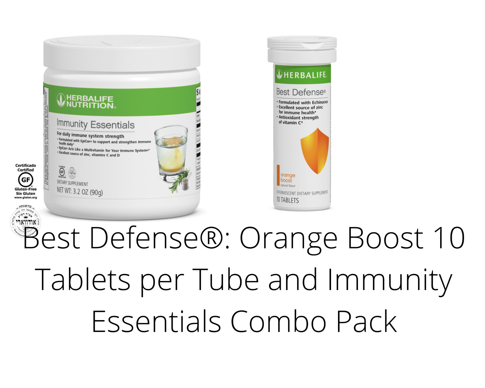 HERBALIFE Best Defense Orange Boost 10 Tablets & Immunity Essentials