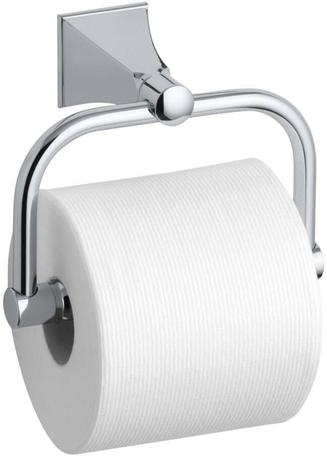 Toilet Paper Holder WallMounted Single Post Pivot Rod Included