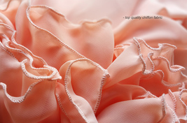 Coral Chiffon Full Maxi Skirt Coral Pink Wedding Bridesmaid Skirt Plus Size image 7