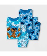 Toddler Boys' 4pc Sesame Street Cookie Monster Short Sleeve Pajama 18M (P) - $16.35