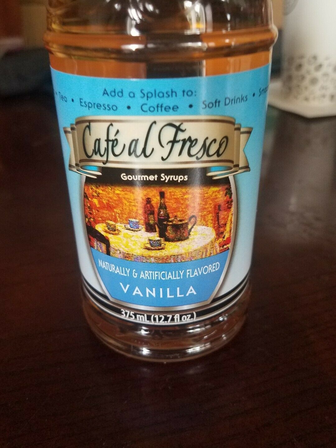 Cafe al Fresco Sugar Free Gourmet Vanilla Coffee Syrup 12 7oz Bottle Cafe al Fresco Sugar Free Gourmet Vanilla Coffee Syrup 12 7oz Bottle