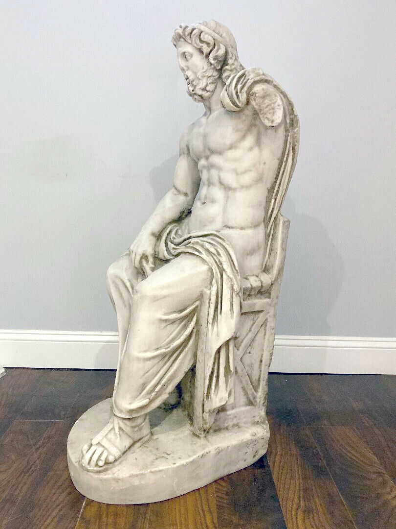 Zeus HEAVY 41" Marble Statue Sculpture Hellenistic Museum Replica