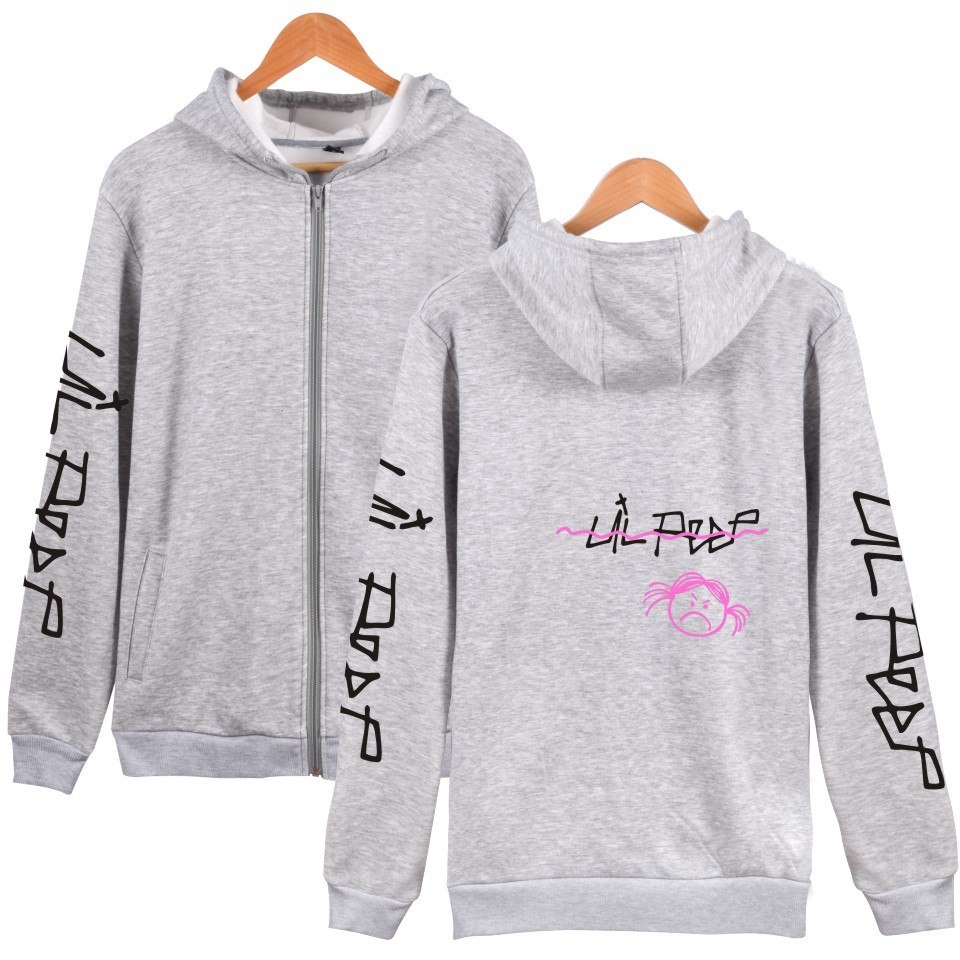 Lil Peep Funny Anime Print Hoodies SweatshirtsWomen/Men Zipper Fleece ...