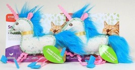 2 Ct SmartyKat Fantasy Frenzy Unicorn Silvervine & Catnip Blend Fun Crinkle Toy