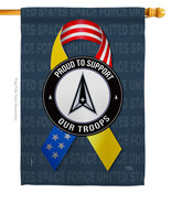 Support Space Force Troops House Flag 28 X40 Double-Sided Banner - $41.97